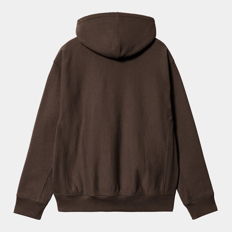 Carhartt WIP Mens American Script Sweat Hoodie Tobacco The