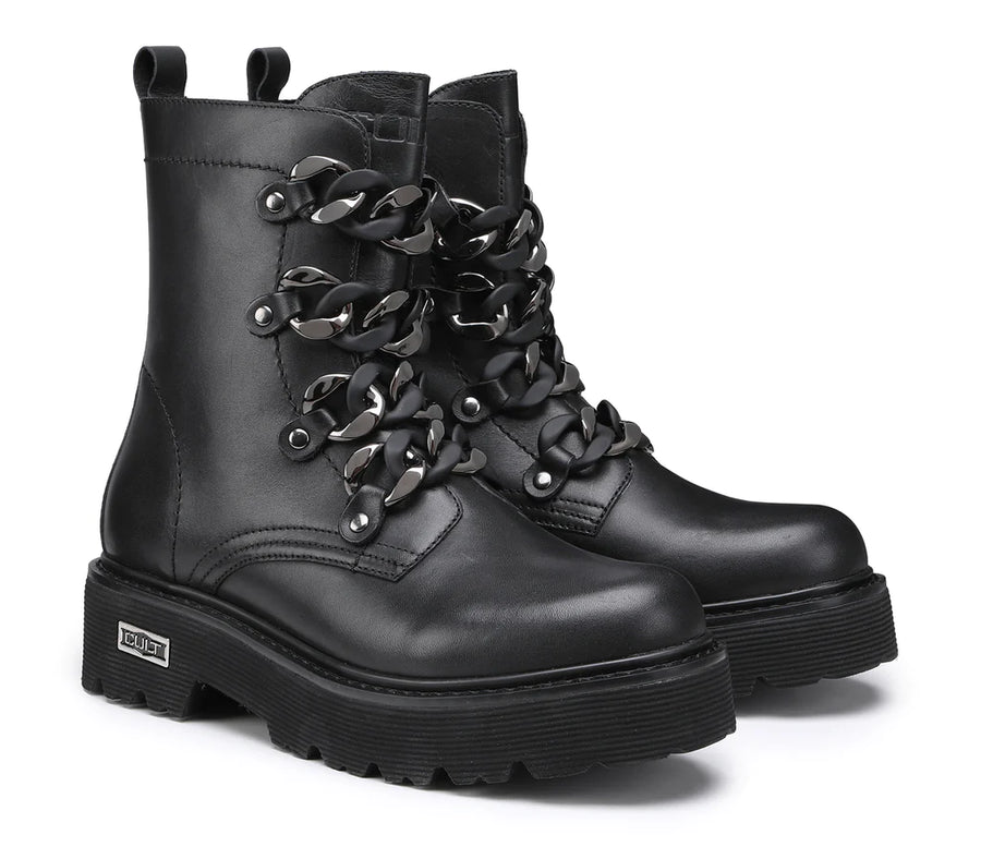 Cult Slash 3489 Clw348900 in Black for Women | Zip Chained Boots