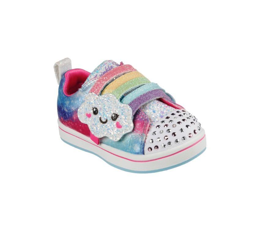 Skechers Toddler S Lights Twinkle Toes Sparkle Rayz Rainbow Smiles Trainers