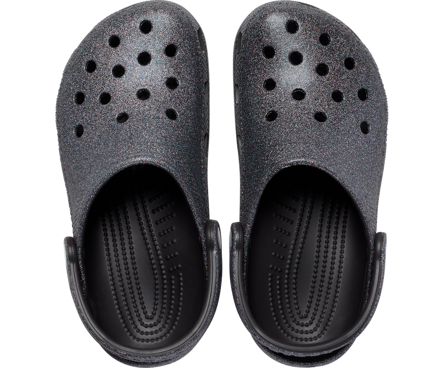 Crocs Unisex Classic Glitter II Clog - Black