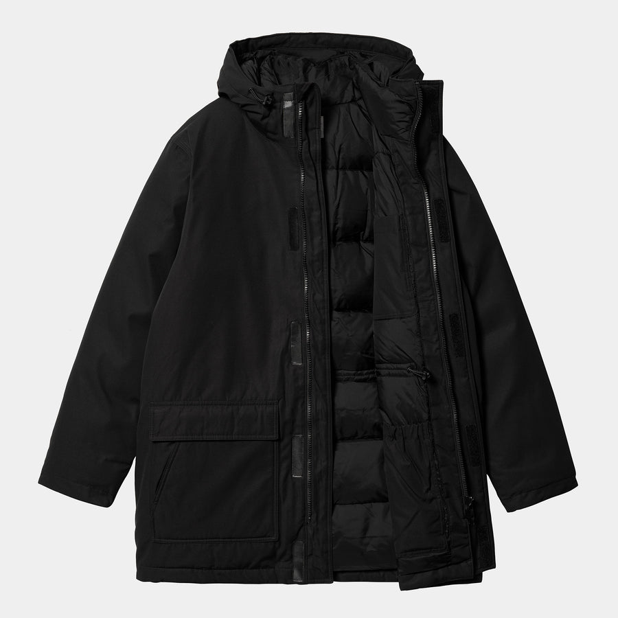 Carhartt WIP Mens Siberian Cold Parka Jacket Black